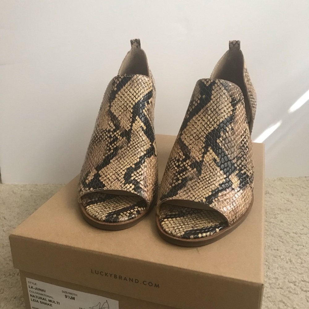 Lucky Brand Snakeskin Booties